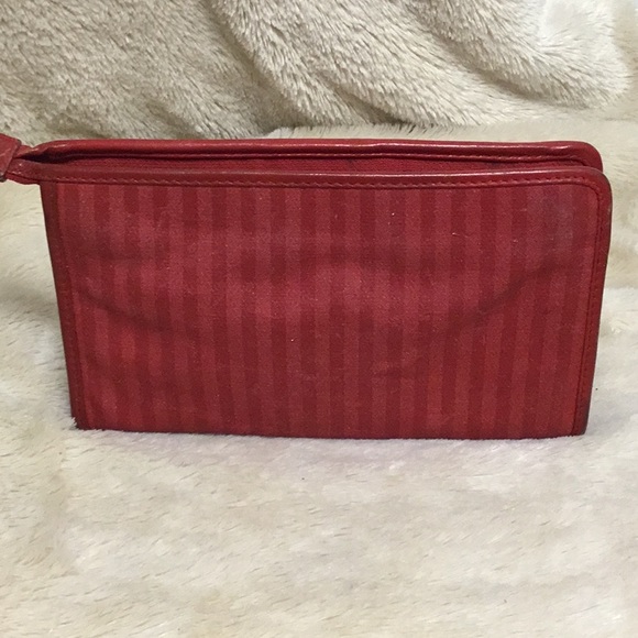 Fendi Red Zipped Pouch Vintage - Picture 4 of 11